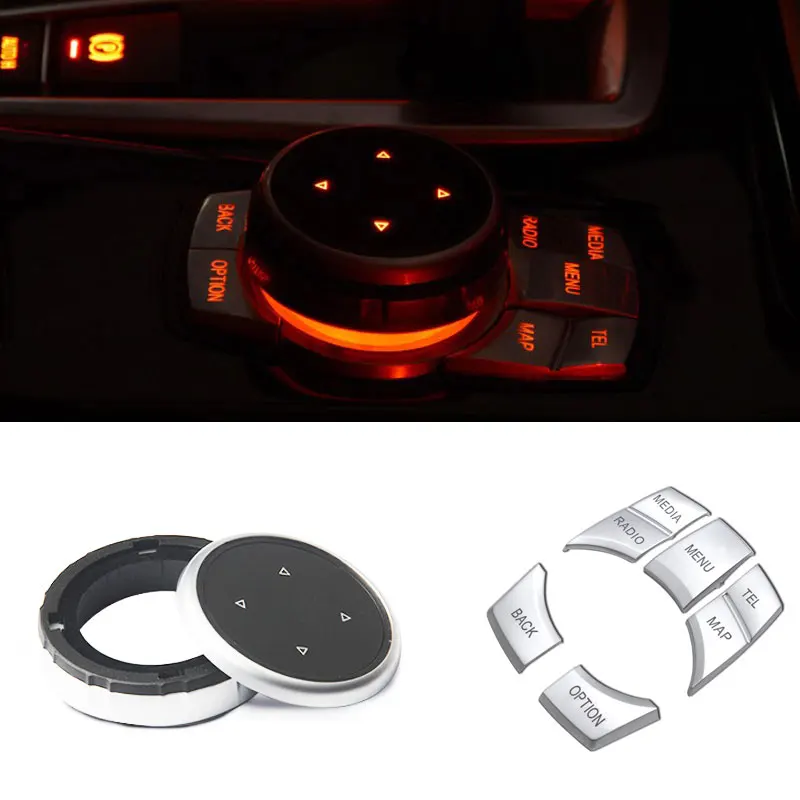 

ABS iDrive Car Multimedia Buttons M Emblem Stickers for BMW E46 E90 E60 F30 F10 E30 X5 E53 E87 E34 E92 M5 Car Styling
