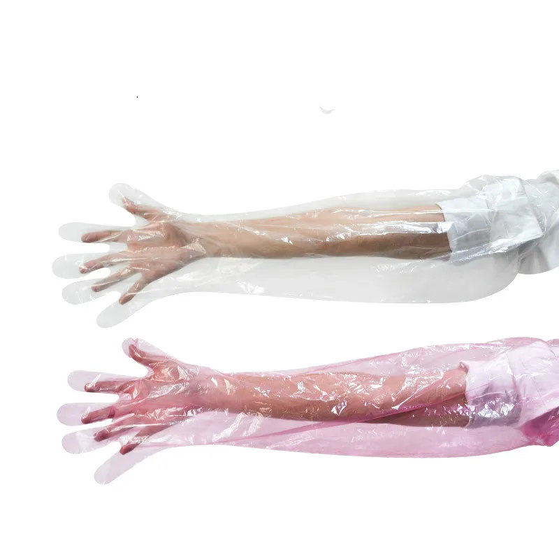 

50PCS Disposable long arm gloves with long arms, gloves, arms