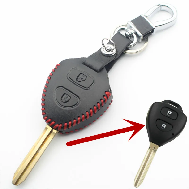 Чехол для ключей FLYBETTER из натуральной кожи Toyota Avensis/Avalon/Hilux/Rav4/Corolla/Camry/Tarago/Yaris/Prado