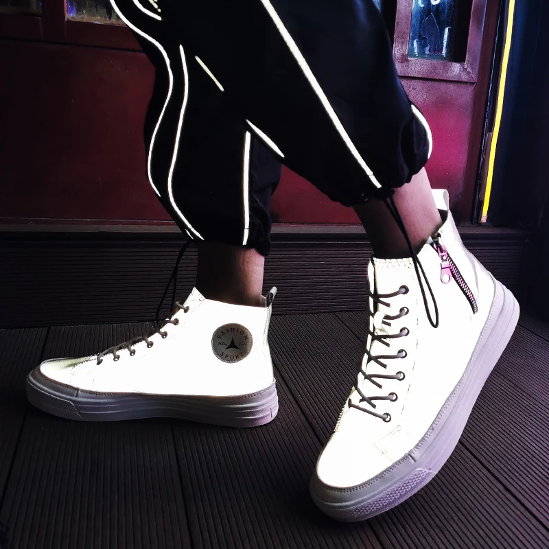 Реплика Классическая модная мужская парусиновая обувь Светоотражающие уличные