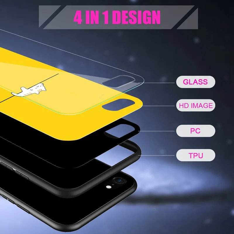 Tempered Glass Cover For Xiaomi Redmi Note 7 Pro 5 Colorful Phone Case Mi 9 Play MAX 3 Mix 2S 2 TPU Bumper PC Coque | Мобильные