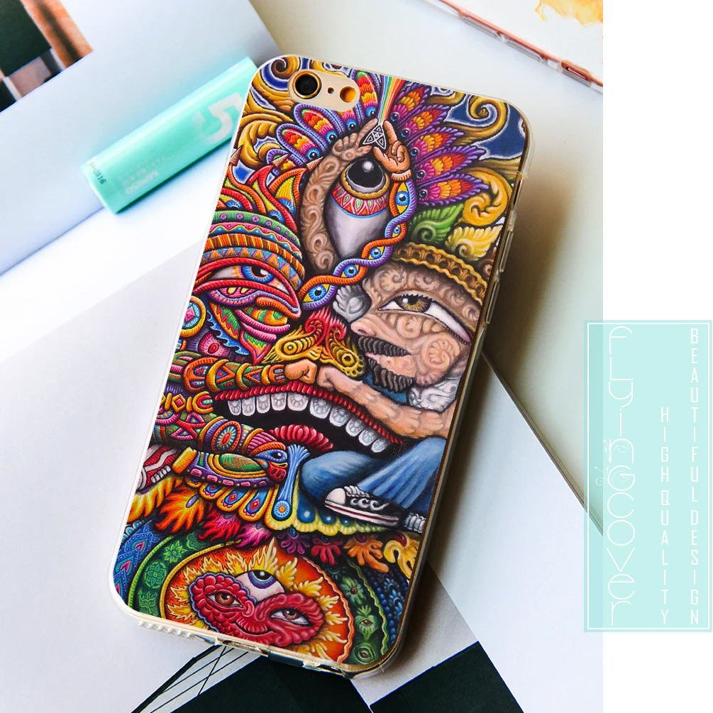 Coque Psychedelic lsd Phone Cases for iPhone 10 X 7 8 6 6S Plus 5S 5 SE 5C 4S 4 iPod Touch Case Clear Soft Silicone Cover. |