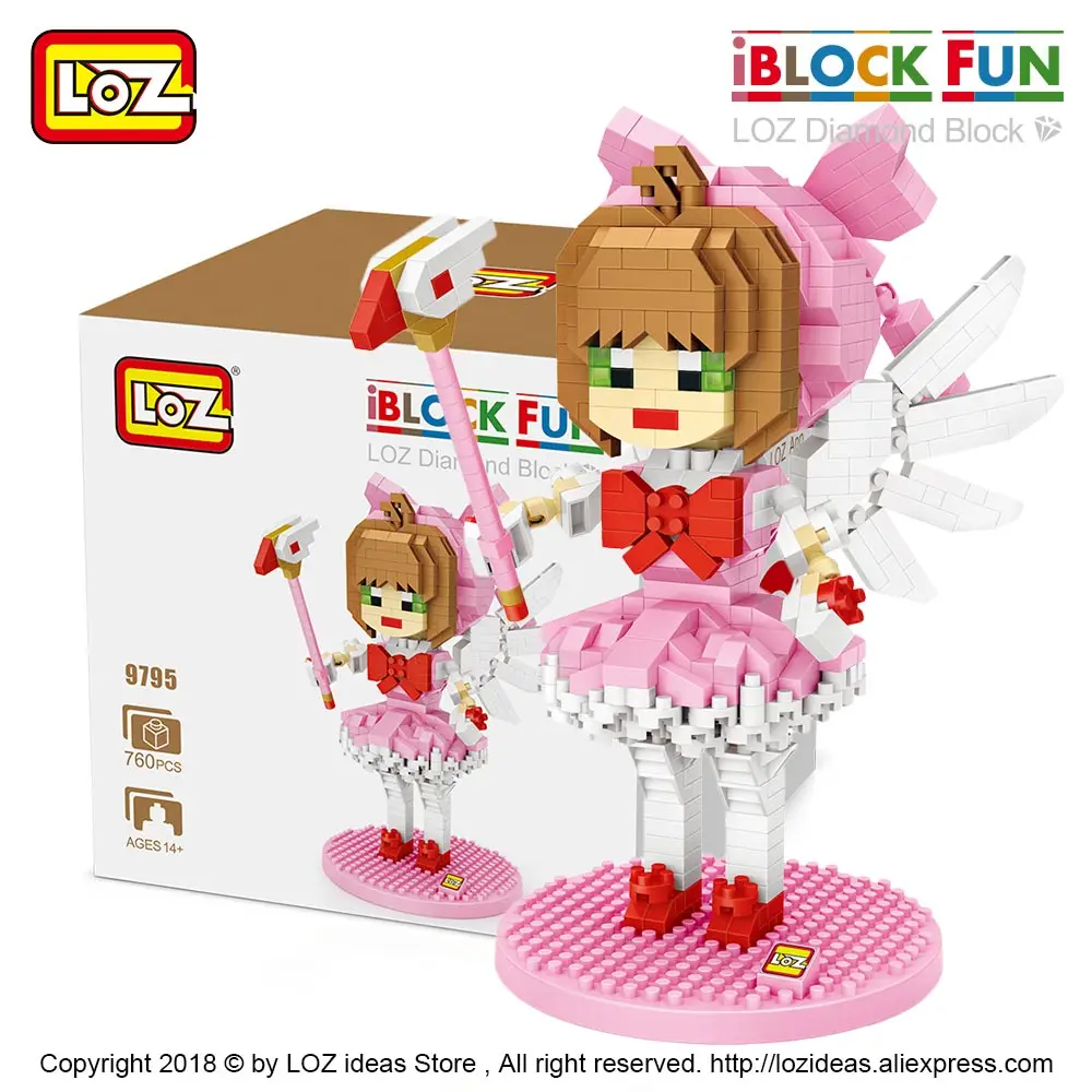 LOZ Diamond Blocks Magic Girl Cute Kawaii японское аниме фигурки модель сборки игрушки для девочек
