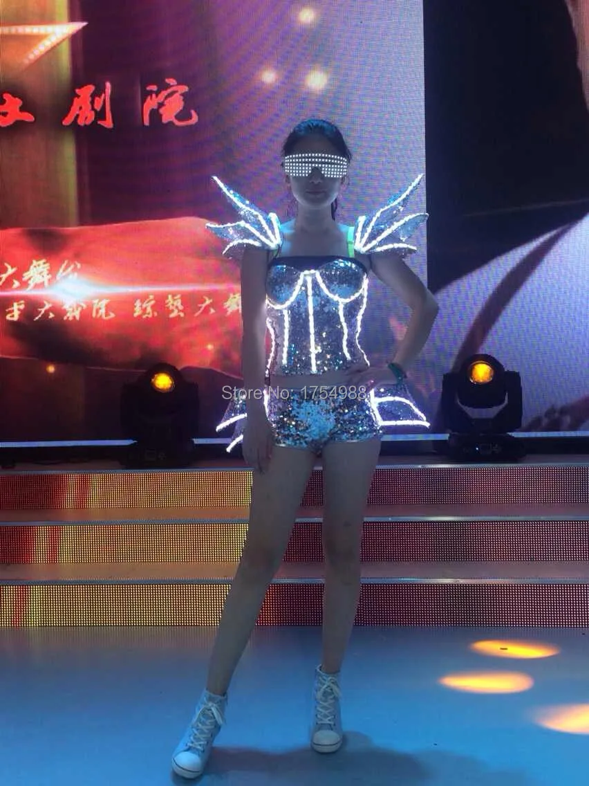 Костюмы для вечеринок и мероприятий со светодиодной подсветкой девочек женские