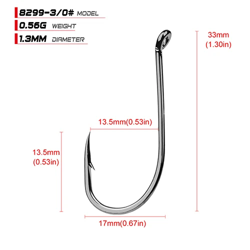 size3-0 50 шт./лот рыболовный крючок 1/0#-6/0#8299 серия Осьминог HC-72A Высокоуглеродистая сталь Карп Anzol рыболовный крючок морская вода Pesca рыболовный крючок - Цвет: size3-0
