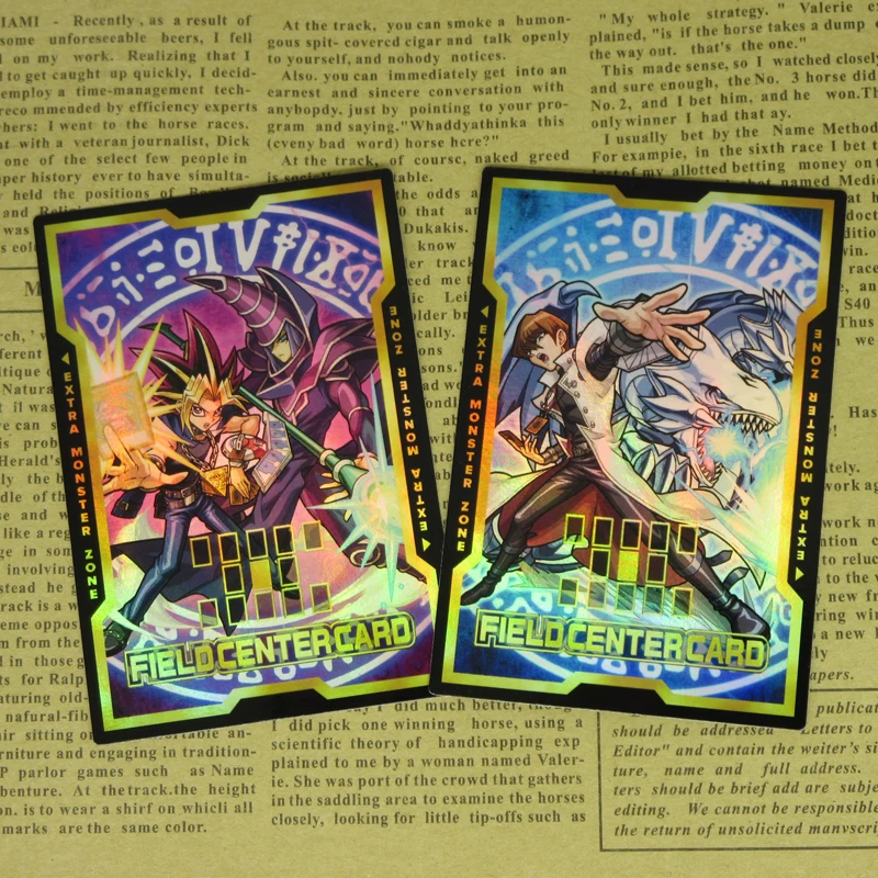 2 шт./компл. Yu-Gi-Oh! Центр поля карты юги Муто темный маг Кайба голубые глаза белый дракон классический измененный арт фольги прокси карты