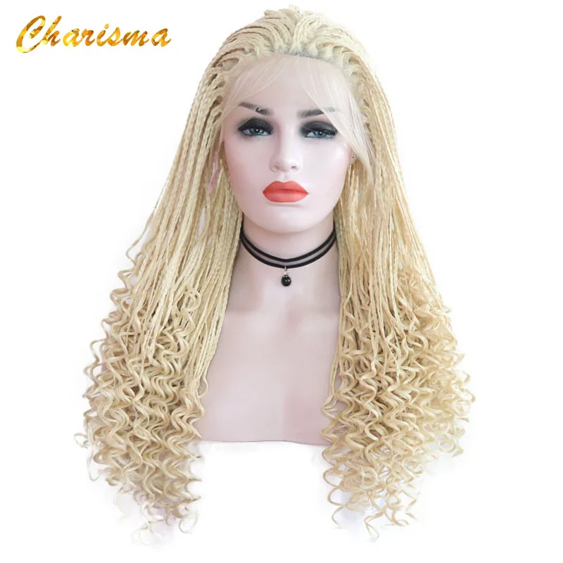 Парик из синтетической ткани Charisma длинный Плетеный короб с косами волосы на