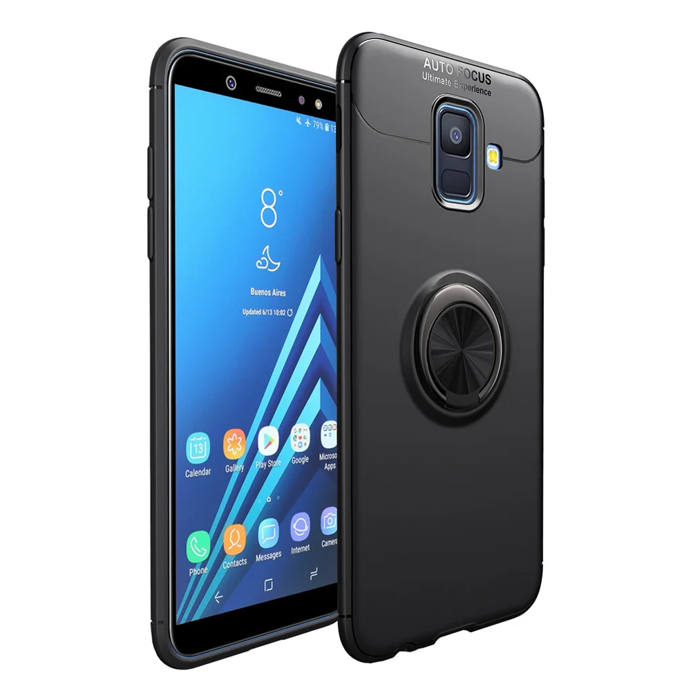 Популярное крепление в виде кольца на палец чехол для Samsung Galaxy A6 2018 мягкий TPU Plus