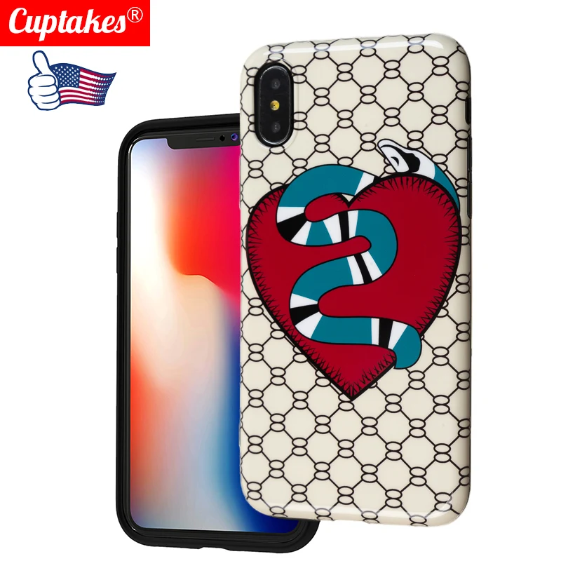 Роскошный глянцевый мягкий силиконовый чехол из ТПУ для iPhone 6 S 7 8 Plus XR X XS Max милый с