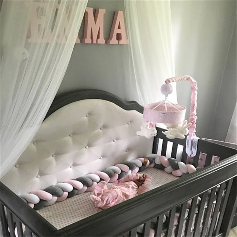 INS Nordic Children's Room Decorative Pillow Knotted Ball Creative Long Strip Crib Anti Collision Bed Cute Twist Cushion | Дом и сад