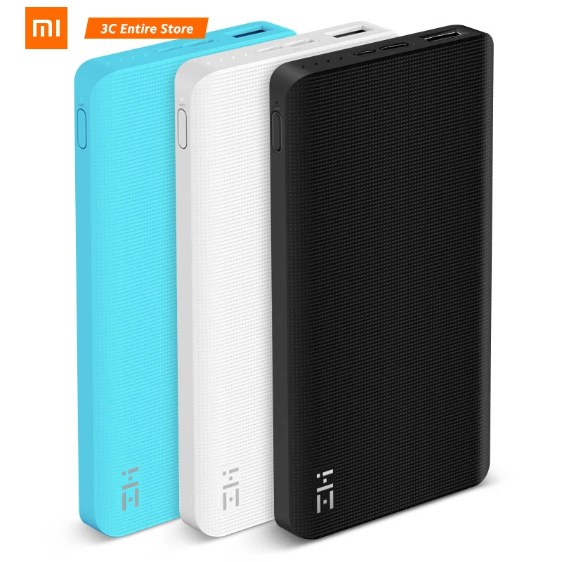 Внешний аккумулятор Xiaomi ZMI 10000 мАч портативное зарядное устройство Type C way Quick Charge 2