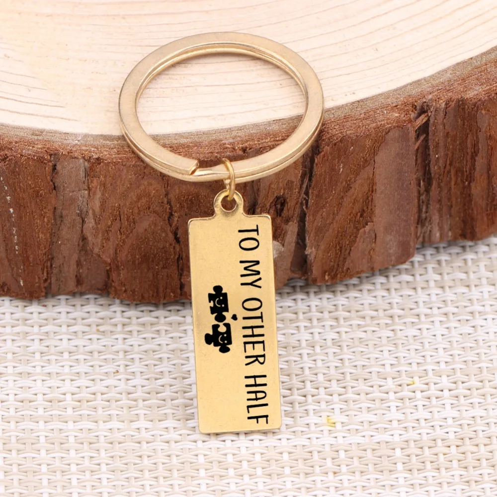 Брелок для ключей к второй половине из нержавеющей стали 3 цвета - купить по