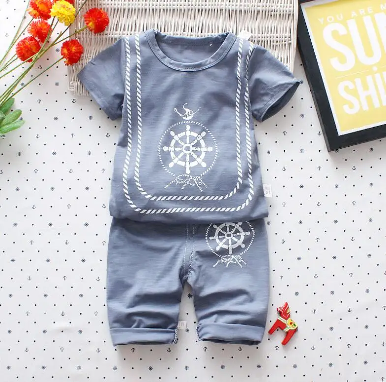 Новинка 2018 одежда для маленьких мальчиков летний комплект детской спортивной