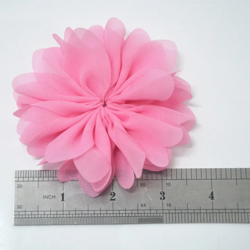 Женский Шифоновый Цветок MengNa аксессуар для волос с плоской спинкой 2018 дюйма 3 6