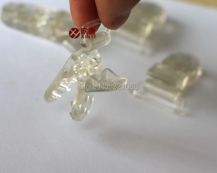 

Transparent color 100 PCS KAM Plastic Clip Plastic Pacifier Clip Soother Clips For Baby 20 mm