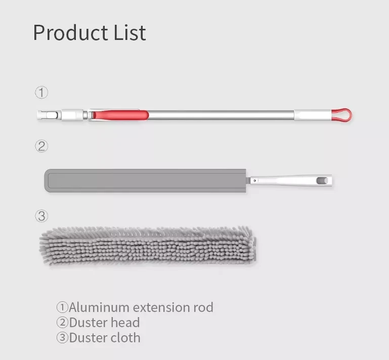 Xiaomi Mijia Yijie YB-01 Чистящая Щетка для ткани Швабра Сгибаемая Duster двухсторонний венчик инструменты для очистки