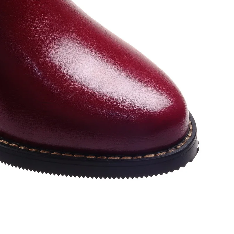 Размеры 34-43 Новое поступление сапоги до колена с заклепками сезон осень-зима