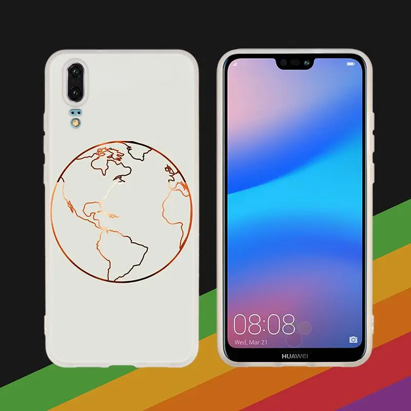 Мягкий силиконовый чехол для телефона, Карта мира для huawei P30 P20 P30Pro P10 P9 P8 Lite P samrt Plus - Цвет: grass Marble