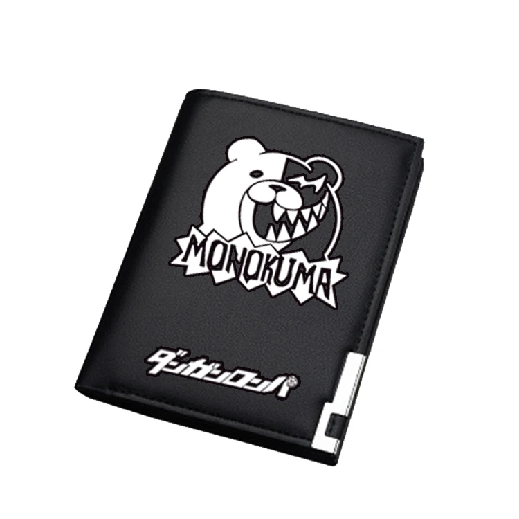 Новинка Danganronpa: триггер счастливый хаос принт Женский Длинный кошелек Kawaii недорогой кошелек для мелочи Monokuma короткий кошелек ID держатель для карт