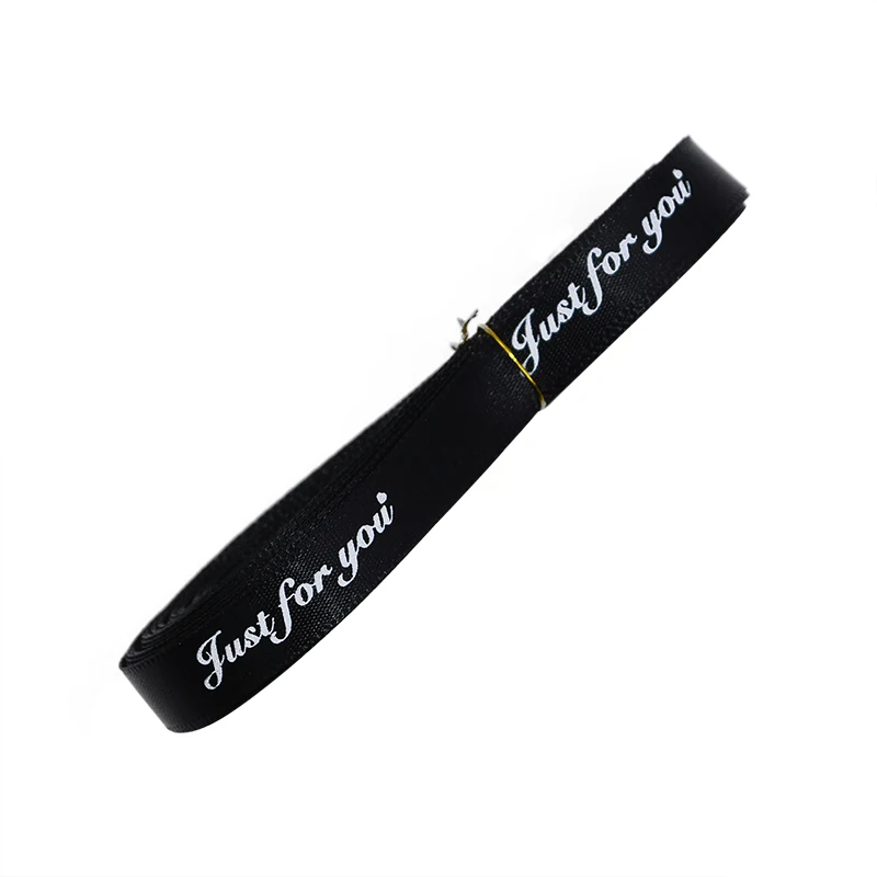 black 10 ярдов 10 мм "Just for you" дизайн подарочная упаковка лента ленты для свадебной вечеринки рождественские украшения DIY Упаковка подарков - Цвет: black