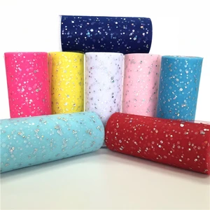 Пачка белая, розовая, рулон тюля с блестками, 25 ярдов, 15 см, свадебная отделка органзы лазер