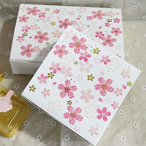 4 и 6 упаковок коробки для печенья с цветами вишни|flowers white|box cookiebox box |