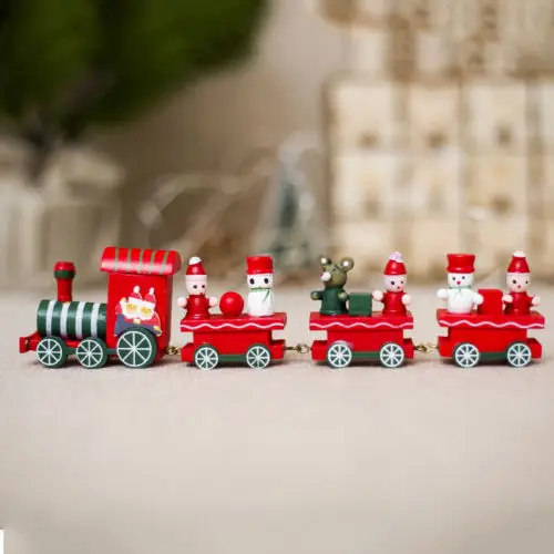 Xmas деревянный Рождественский поезд Санта Клаус фестиваль орнамент декора дома
