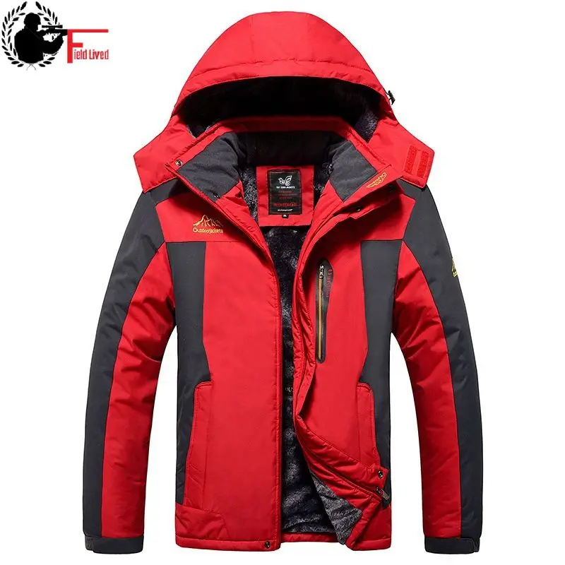 Мужская Зимняя парка большого размера с флисовой подкладкой|coats male|jacket men7xl 8xl |