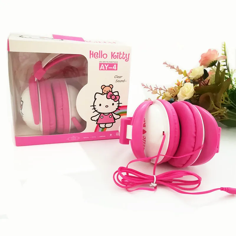Fodabale Наушники мультфильм Hello Kitty Дети прекрасный наушники для мобильного