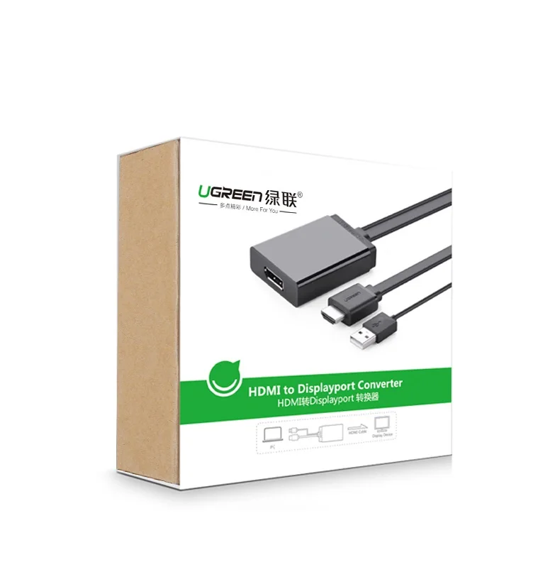 HDMI к DP кабель USB+ HDMI1.4 к DP1.2 адаптер Мужской HDMI v1.4 к DP v1.2 Женский HD конвертер 4K* 2K 30 Гц и 1920*1080P 120 Гц