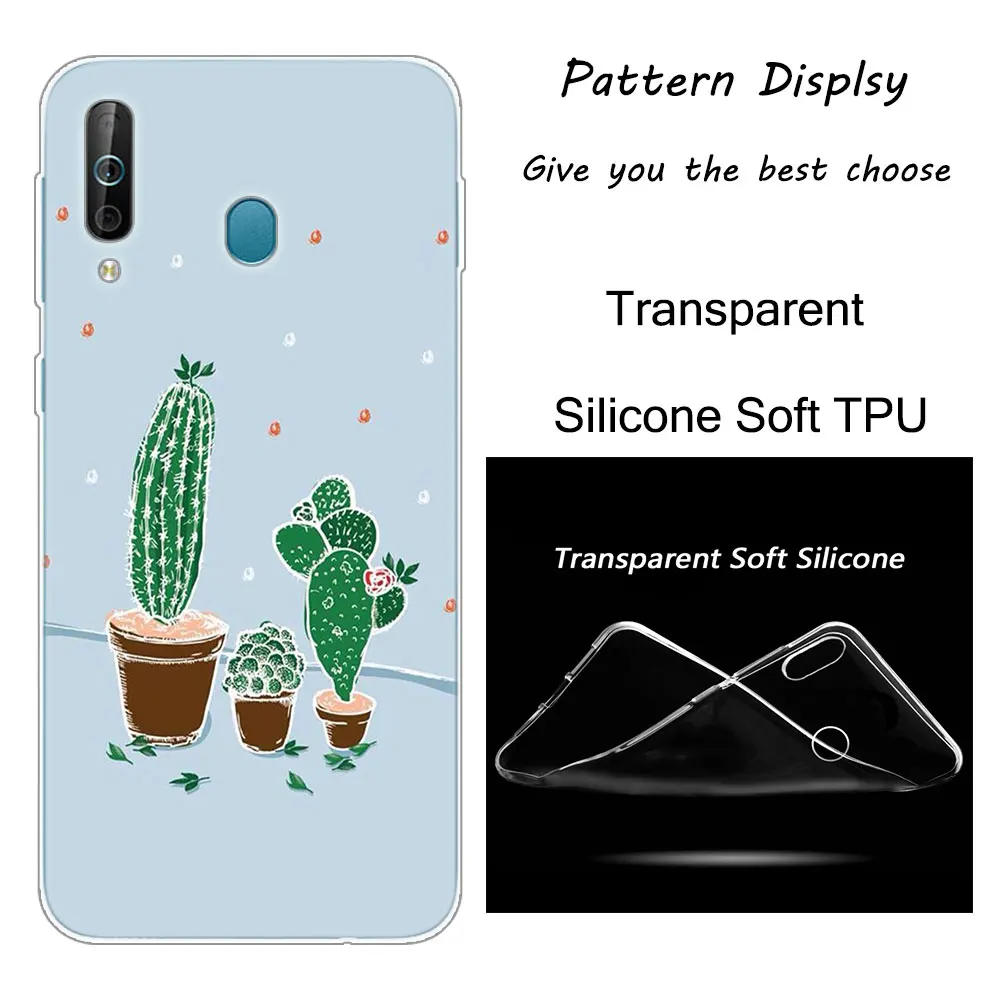 Горячая кактус, листья растений силиконовый чехол для телефона для samsung Galaxy A80 A70 A60 A50 A40 A40S A30 A20E A2CORE M40 Примечание 10 плюс 9 8 5