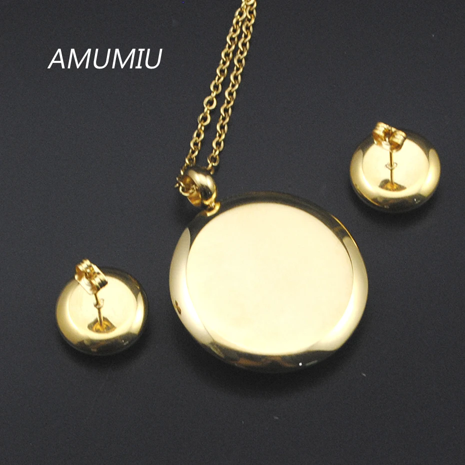 AMUMIU Ювелирные наборы подвеска серьги кольцо для женщин новый белый сломанный