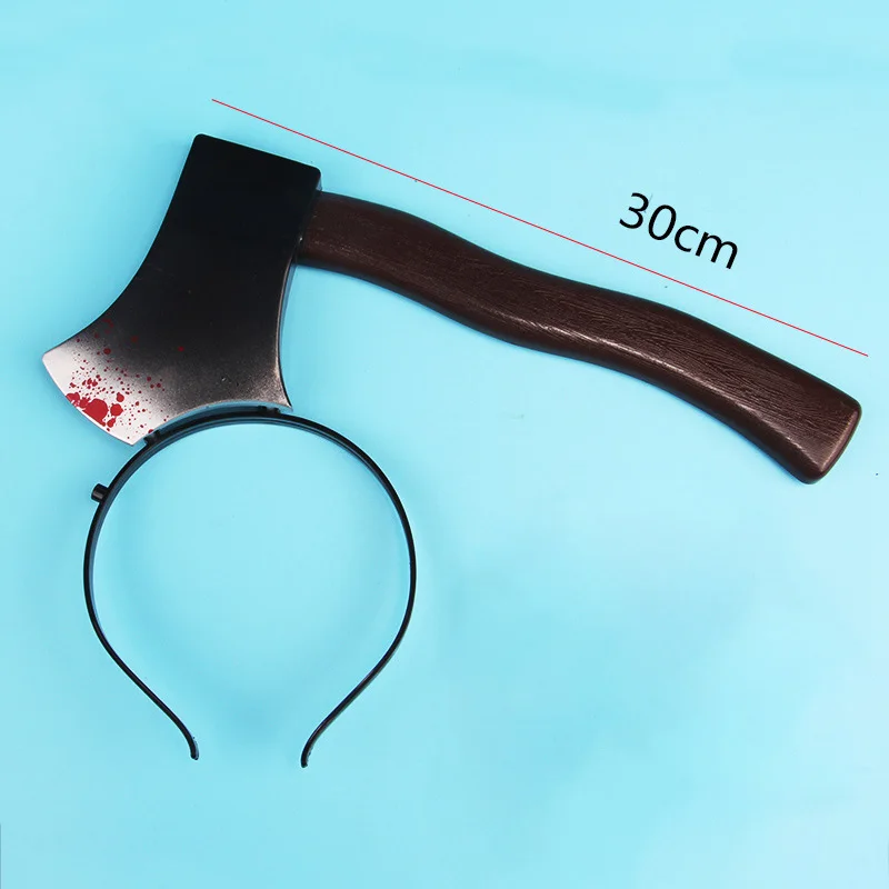 Страшно смешные игрушки Хэллоуин вечерние выполнять реквизит Hairhoop топор видели