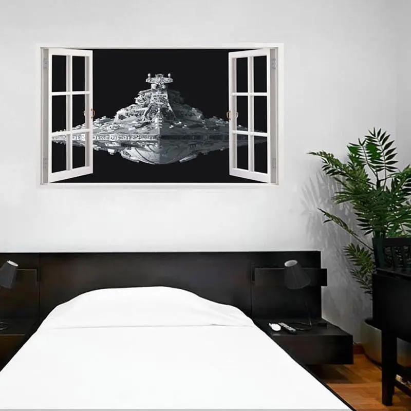 60X100cm большой 3D Звездный стикер со съемной стеной домашний декор для детей