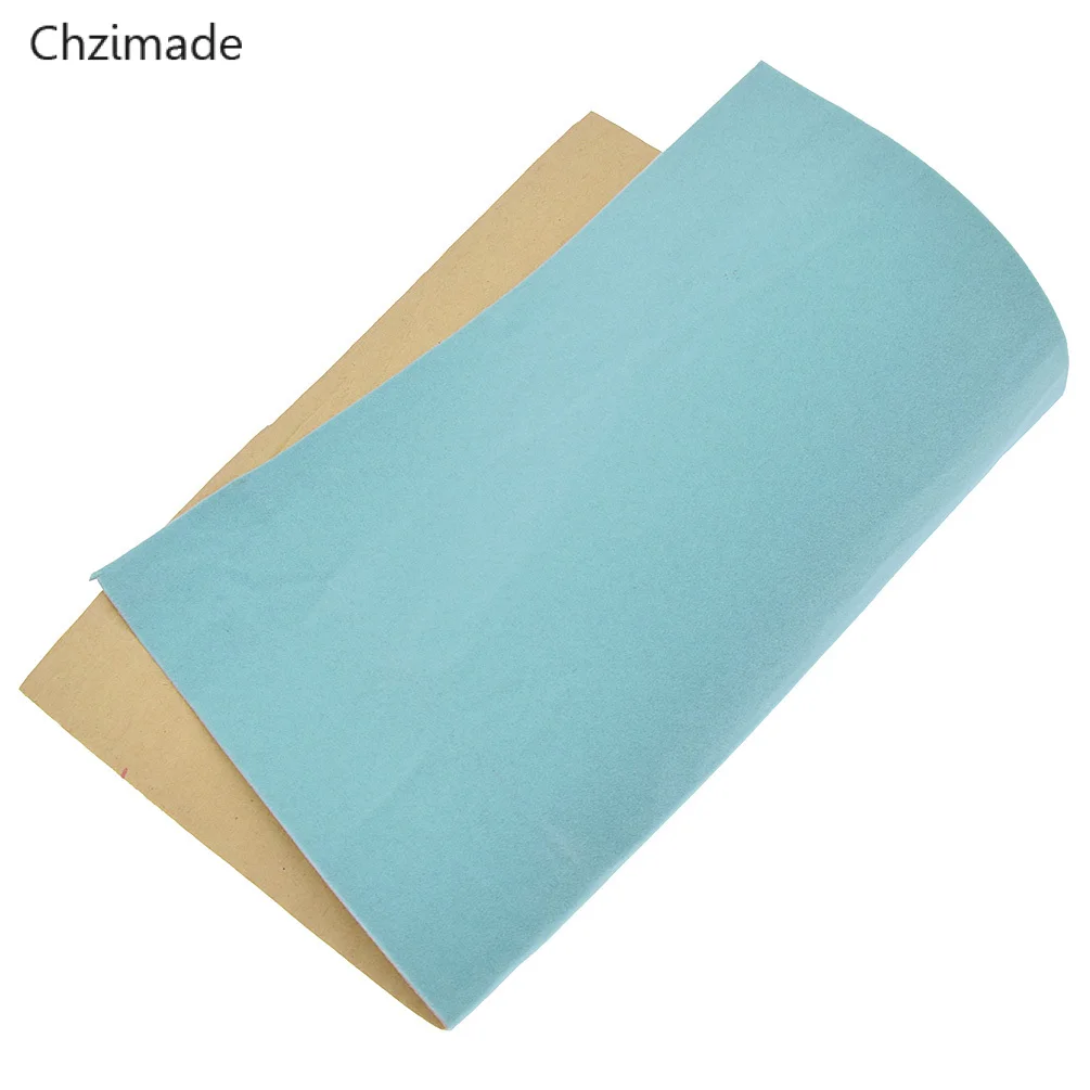 Light blue Она любит A4 A3 A5 с ворсистой отделкой из кожи и ткани, твердые Цвет самоклеящаяся синтетическая кожа для Сумки Diy Швейные материалы - Цвет: Light blue