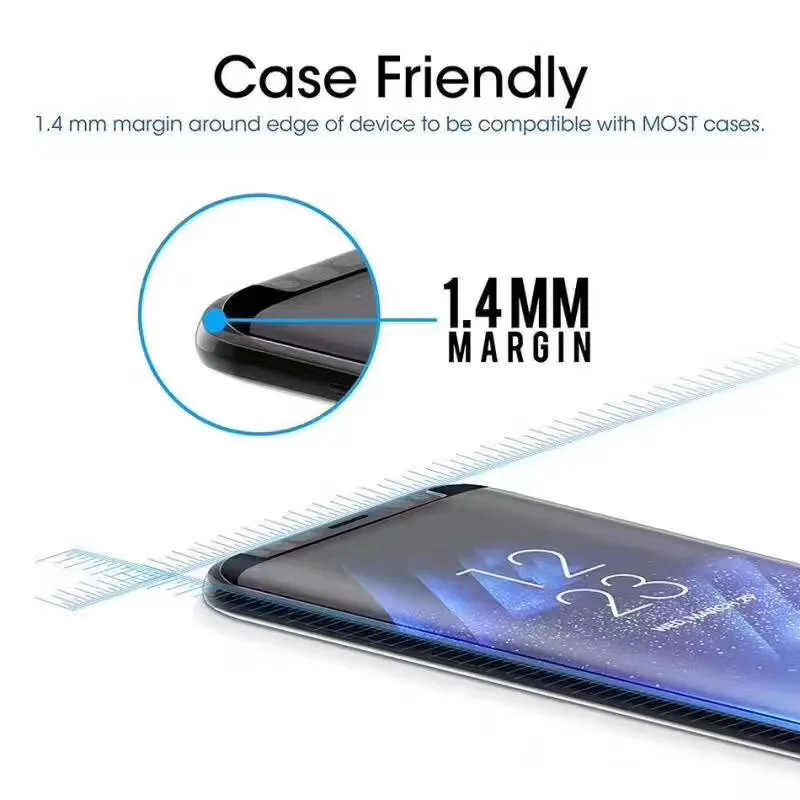 10 шт./Лот 3D полное клейкое закаленное стекло S9 для SAMSUNG Защитная пленка экрана с