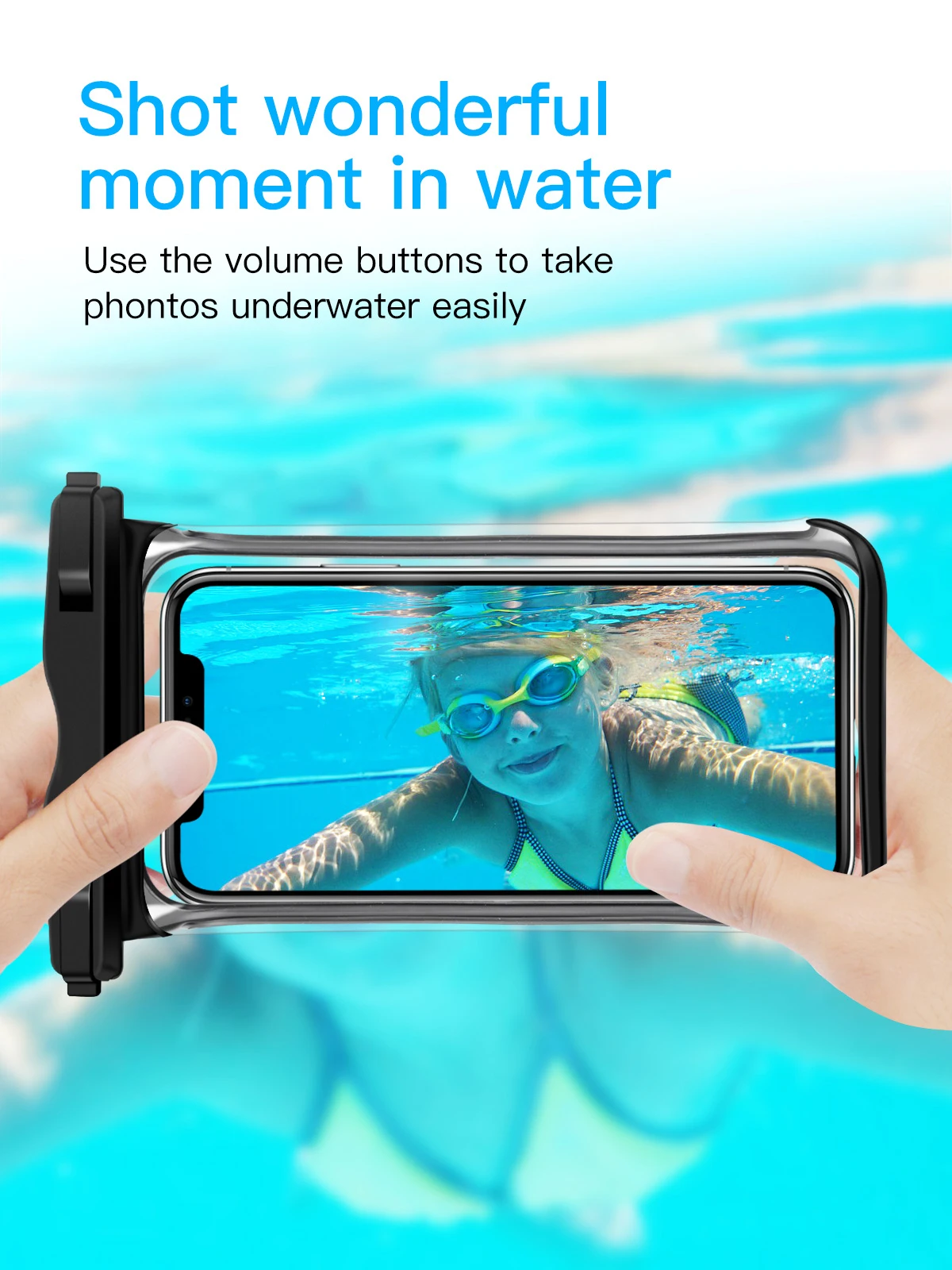 ANMONE Waterproof Smartphone Case Full View Underwater Pouch Transparent Dry Bags Swimming Diving Hiking Water Proof Covers