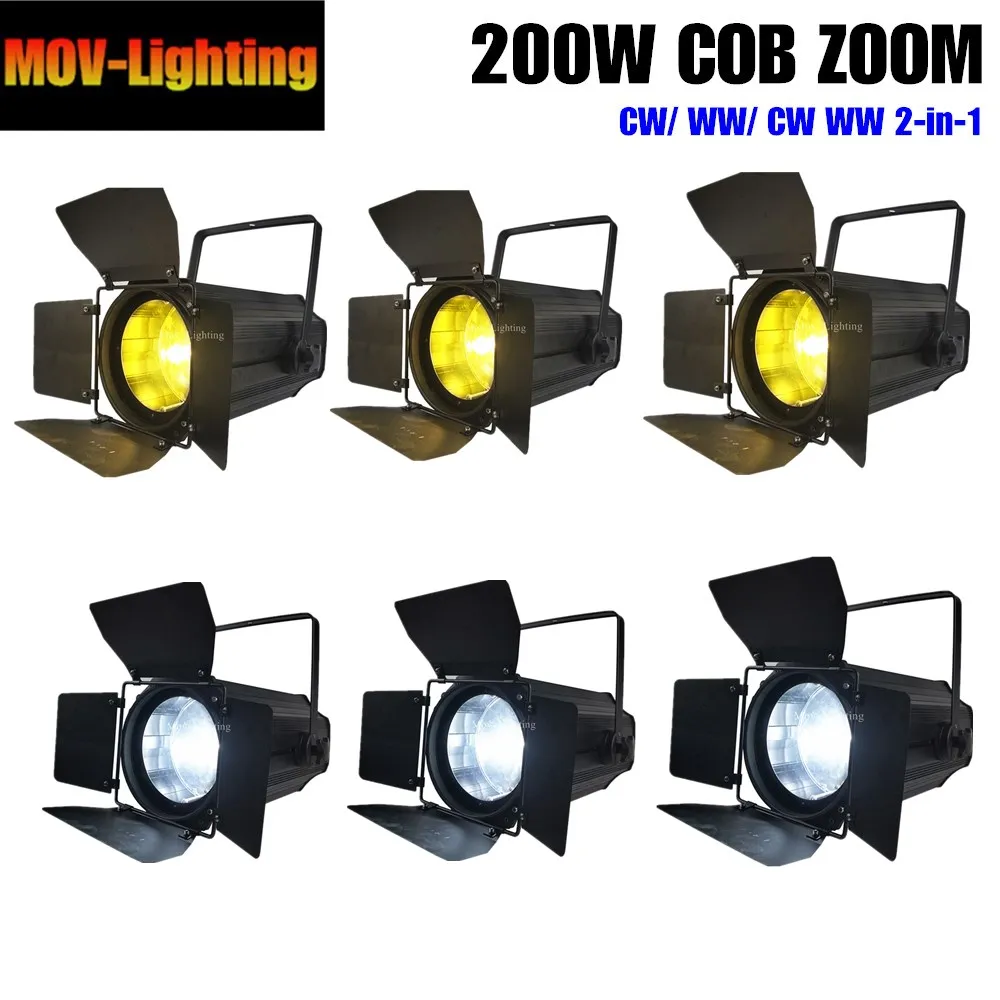 6 шт./лот Точечный светильник COB LED 200 Вт Zoom Spotlight 5 50 градусов Studio Par | Лампы и