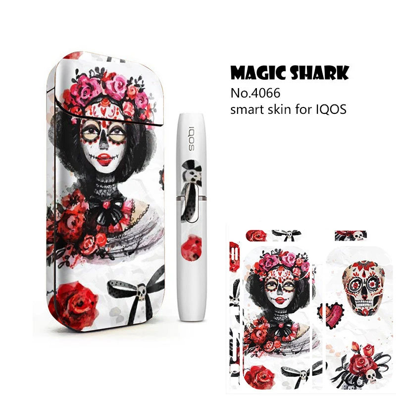 Magic Shark Umbrella Bear виниловые записи Череп ПВХ наклейка чехол для IQOS 2 4 Plus Flim Elecotronic Cigarette|Сумки телефона| |