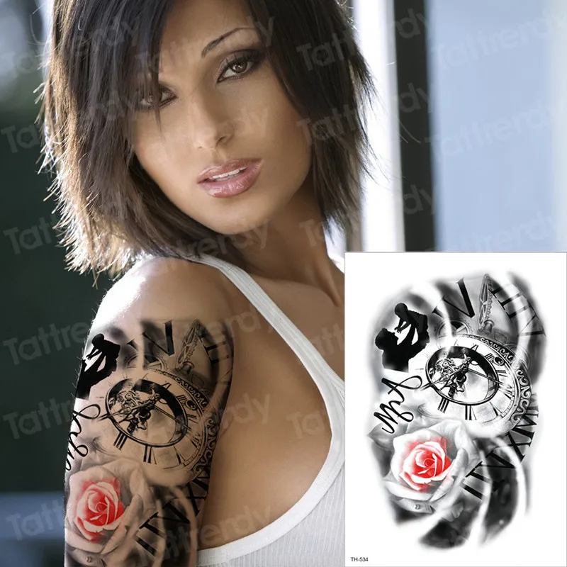 3 шт./лот тату для женщин временная татуировка чертика клоуна карманная совы на