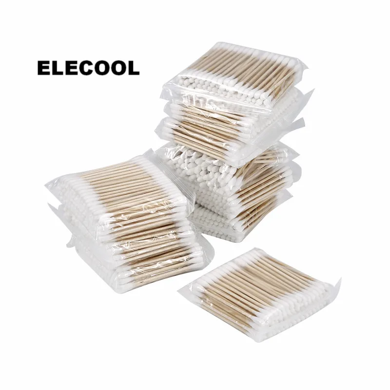 ELECOOL 800 шт одноразовые косметические ватные палочки с двойной головкой Ухо Нос