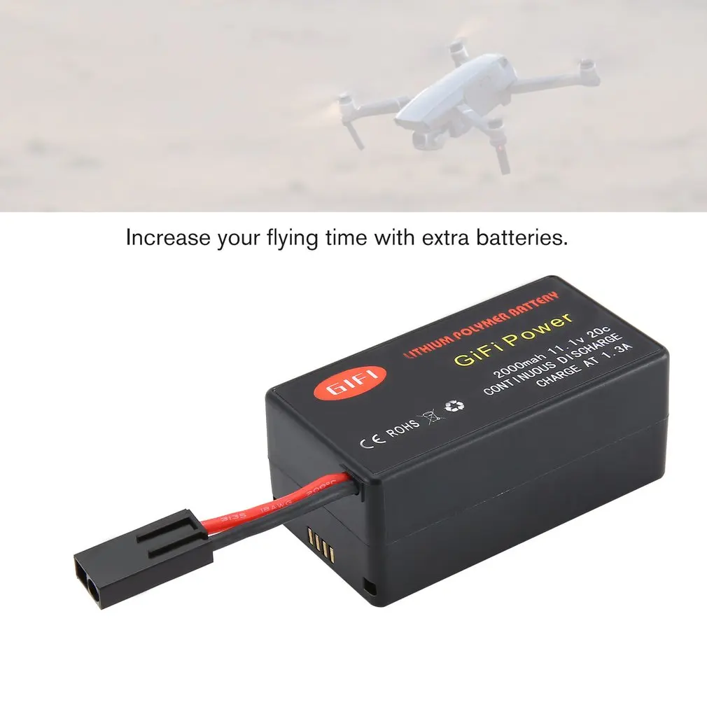 Батарея большой емкости 11,1 V 2000mAh обновленная Замена Lipo батарея легкий Дрон батарея для Parrot Ar. Drone 2,0