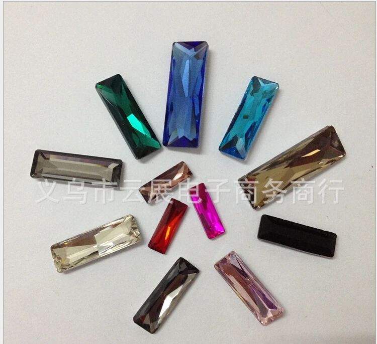 

100pcs 8x24mm Rectangle Shape Pointback Fancy Rhinestones