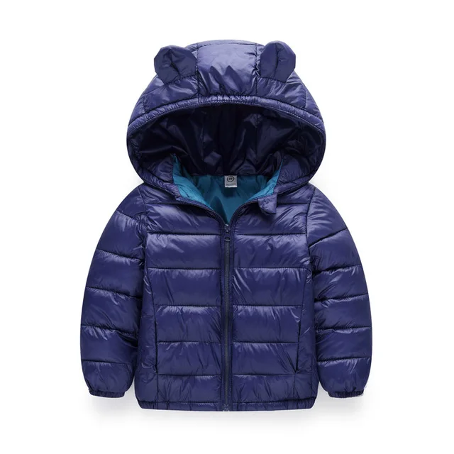 dark blue Куртка для маленьких мальчиков зимние плотные пальто для мальчиков, теплая шерстяная Верхняя одежда для девочек, куртка с меховым капюшоном детская одежда 12 От 3 до 4 лет - Цвет: dark blue
