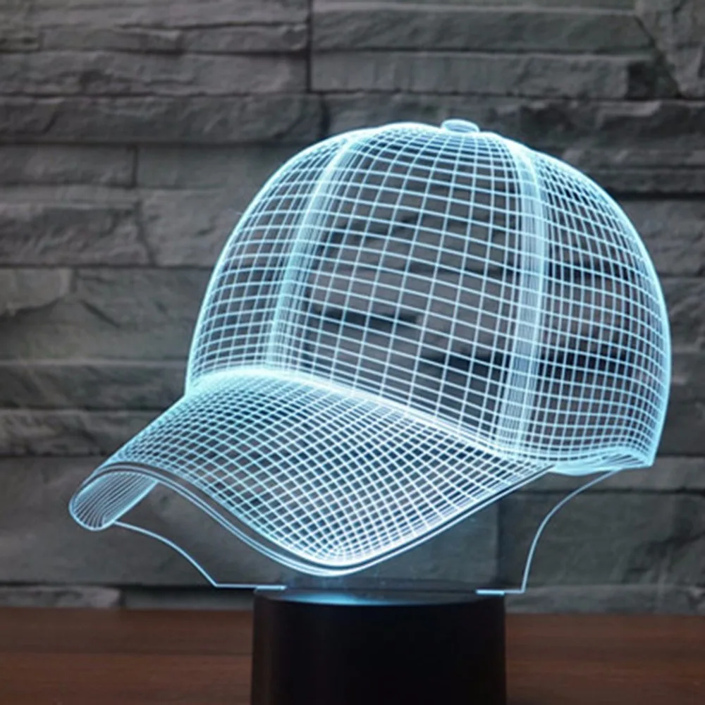 Бейсболка 3d свет светодио дный Красочный светодиодный визуальный подарок