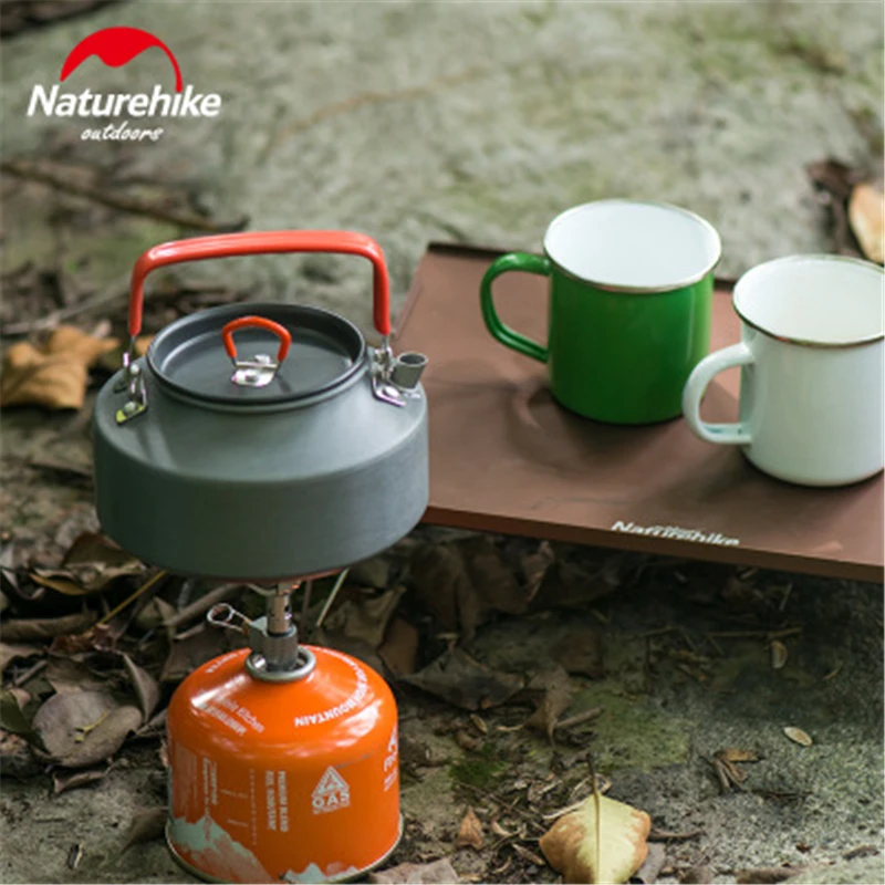 Naturehike 1.1L чайник алюминиевый горшок для воды с сумкой переноски компактный и