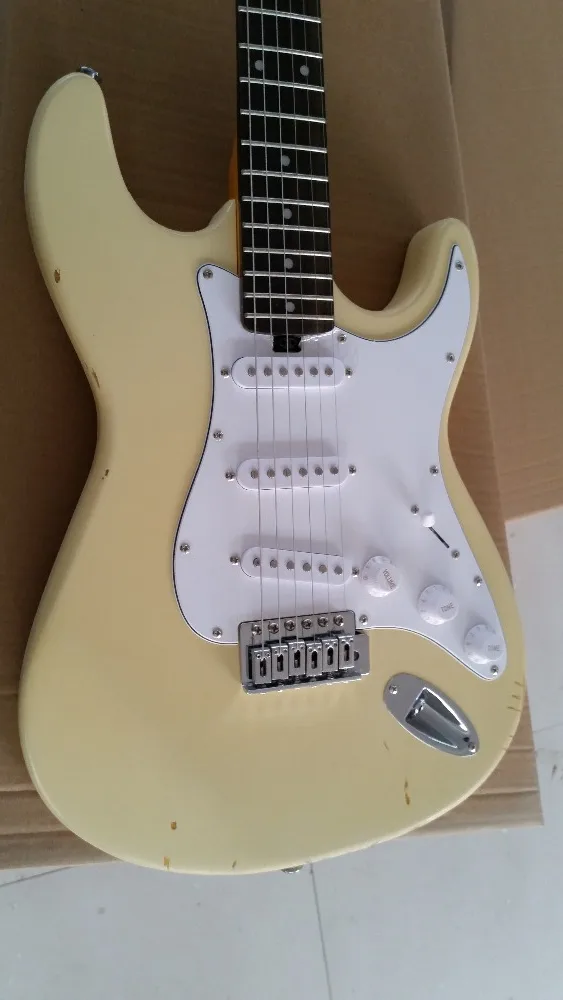 Электрогитара/желтый цвет ST электрогитара/Гитары Китай|st electric guitar|electric guitarguitars