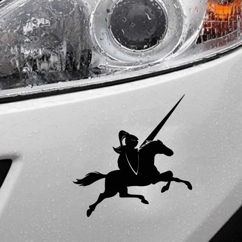 YJZT 13 3*10 3 см борьба Brave Knight Rider солдат наклейка воин черный/серебро покрытия кузова