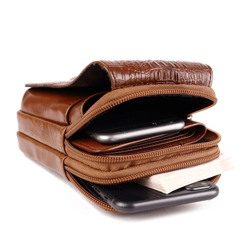 Мужская поясная сумка известного бренда дизайнерская из натуральной кожи с