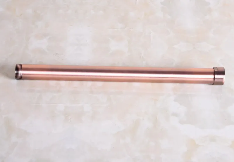 

32cm Vintage Retro Antique Red Copper Brass Extension Tube Pipe Rod For Rain Shower Faucet Set (G3/4") mba702